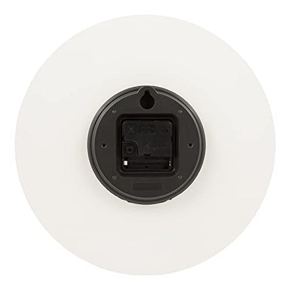 La Crosse Clock 404-3630B 12 inch Ivory Sierra Wood Quartz Analog Wall Clock - color: Ivory/Brown