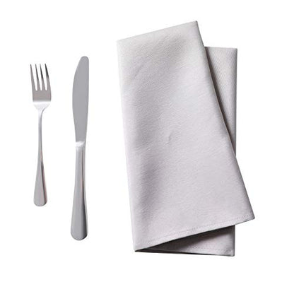 Bailarina Cloth Napkins Set of 80,17x17 inches Dinner Napkins Cloth Washable,Polyester Square Table Cloth Napkin Bulk with Hemmed Edges Ideal for Banquets, Parties and Weddings-Silver - color: Silver