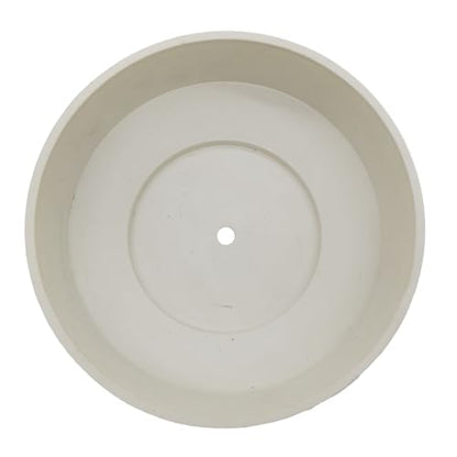 The HC Companies 6 Inch Round Plastic Succulent Capri Bowl 6"x6"x2.25" in Vanilla Bisque with Copper Bottom Color - color: Vanilla Bisque, size: 6"