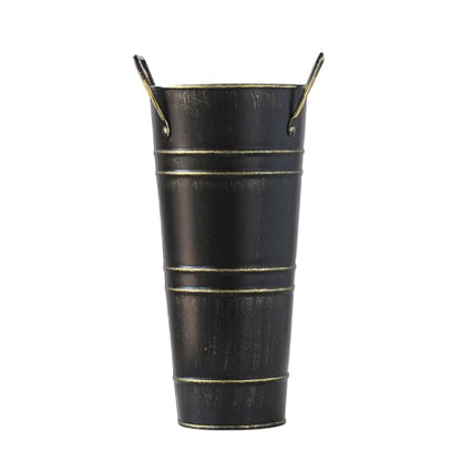 Metal Round Umbrella Stand Rack, Freestanding Umbrella Rack with Cane and Walking Stick Holder, Perfect for Entryway and Porch Use, Ideal Organizer for Home and Office (Black)