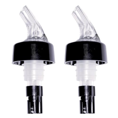 True Ace Measured Liquor Pour Spout - 1oz Pourer - Fits Standard Liquor Bottles - Automatic Measuring Liquor Pourer Bar Accessory - Plastic Set of 2 - size: 1oz (set of 2)