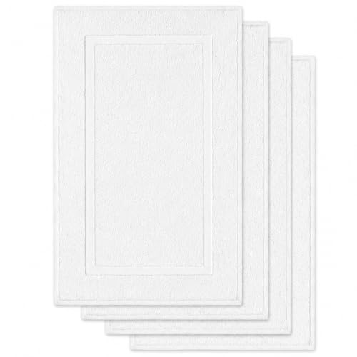 Soft and Absorbent White Bath Mat - Quick-Drying, Non-Slip Bathroom Rug with Plush Comfort for Spa-Like Feel - Durable and Machine Washable - (White, Bath Mat) - style: Bath Mat