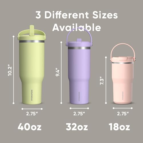 Hydrapeak Nomad 32oz Stainless Steel Insulated Travel Tumbler with Handle & Straw Lid, Leakproof, Cupholder Friendly, Back to School, College Dorm, Gym & Everyday Hydration, Cold 24 Hours (Stone) - color: Stone