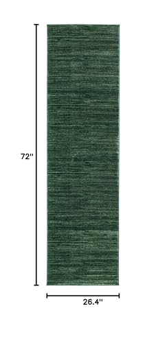 SAFAVIEH Vision Collection Runner Rug - 2'2" x 6', Dark Green, Modern Ombre Design, Non-Shedding & Easy to Clean, Ideal for Entryway, Foyer, Bedroom (VSN606Y) - color: Dark Green, size: 2'2" x 6' (Runner)