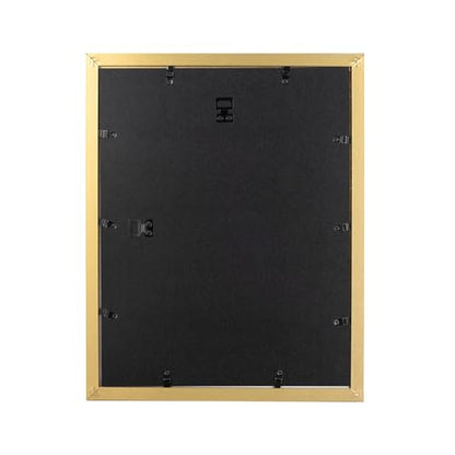 11x14 Picture Frame Gold, Display 11x14 without Mat or 8x10 with Mat, Wall Gallery Photo Frames - color: Gold Wood, size: 11x14 inches