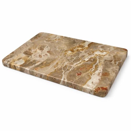 Marble Pastry Tray Cutting Board, Beige, 8x12 Inches | Multi-Purpose, Non-Slip Feet For Stability, Scratch Protection For Countertop, Easy To Clean, Trivet - color: Beige, size: 12"L x 8"W