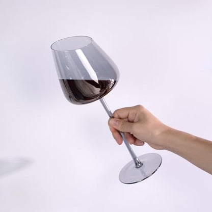 KAMMAK Crystal Red Wine Glasses Set of 2, 16.06 oz Stemmed Glasses, XH011 | Hand Blown, Bordeaux Wine Glasses, Thin Rim & Long Stem, Red & White, Daily Use, Wedding or Birthday Gift for Women - size: 8KPXH011