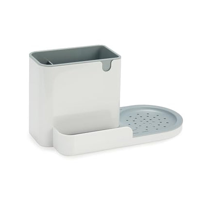 Amazon Basics Kitchen Sink Caddy Organizer for Sponge and Brush Storage, Large, White - size: Large