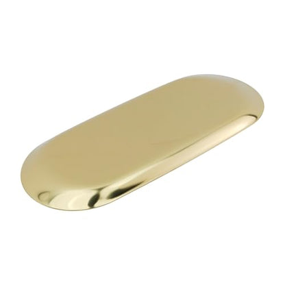 Dnyta 2Pcs Stainless Steel Decorative Tray, Decor Jewelry Dish for Dresser | Bathroom Decor Makeup Serving Trays Cosmetics Home Decor for Dresser, Keys Watch Wallet Trinket (9"x3.7", Oval, Gold) - style: Oval gold style (1pcs)