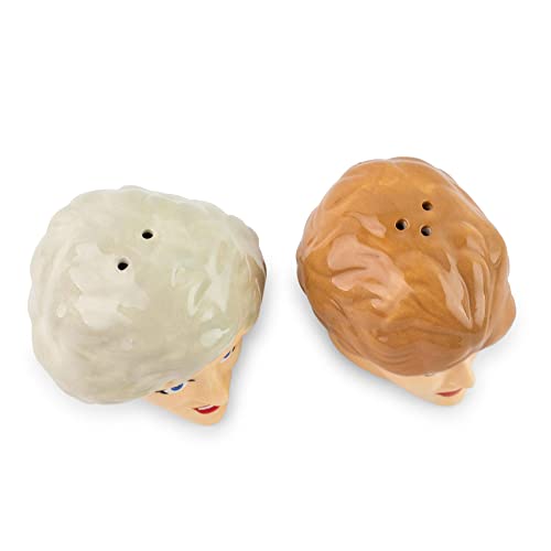 The Golden Girls Rose and Blanche Ceramic Salt and Pepper Shakers, Set of 2 | Spice Dispenser Storage Canisters