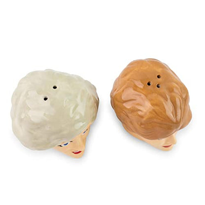 The Golden Girls Rose and Blanche Ceramic Salt and Pepper Shakers, Set of 2 | Spice Dispenser Storage Canisters