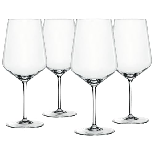 Spiegelau Style Red Wine Glasses Set of 4 – Elegant Stemmed Crystal Wine Glassware for Cabernet, Merlot & Pinot Noir – Lead-Free Crystal Glass Set for Home & Entertaining - style: Red Wine Glasses