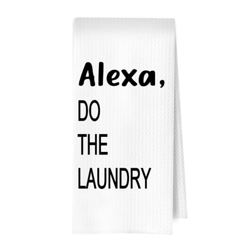 Funny Laundry Room Decor - Laundry Decorative Waffle Hand Towels for Washroom, Funny Hand Towels for Bathroom Decor, 16×24 Inches - color: Do the Laundry
