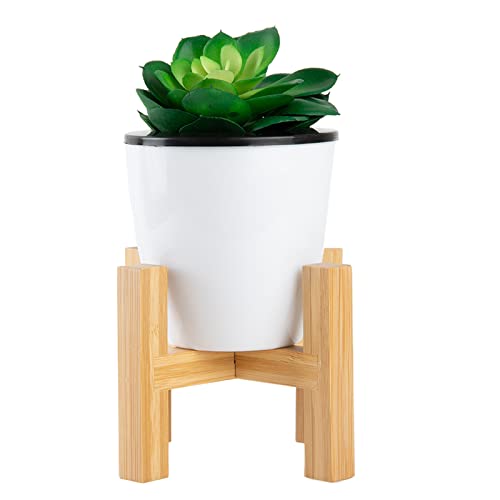 Modern Mini Plant Stand, Wood Flower Pot Holder, Up to 3.5" Diameter Planter, Display Potted Rack, Prevent The Floor Wet, Not Include Planter Pot - size: 3.5 Inch