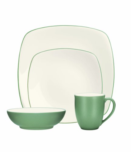 Noritake Colorwave Green 4-Piece Square Place Setting, Service for 1 - color: Green