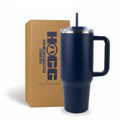 Hogg Big Swig 40oz Tumbler with Handle and Straw - Navy Blue, 40 oz Tumbler, Insulated Cup with Handle, 40oz Water Bottle with Straw, Thermal Cups, Leak Proof Lid, Travel Mugs, Stainless Steel - color: Navy Blue