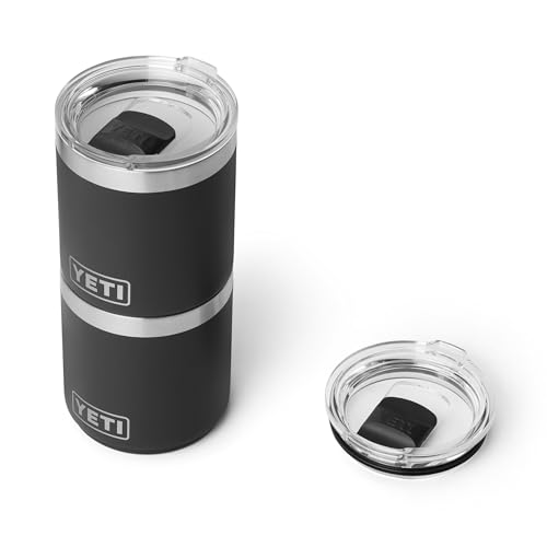 YETI Rambler 10 oz Ceramic Lined Lowball 2.0, Vacuum Insulated with MagSlider Lid, Black - color: Black