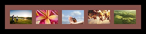ArtToFrames Collage Photo Frame Single Mat with 5-4x6 Openings and Satin Black Frame. - color: 5 - 4x6 - (2139), size: Brique