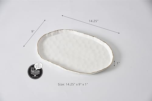 Pampa Bay Portofino Medium Oval Platter, 14.25" x 9" x 1" - size: 14.25 x 9