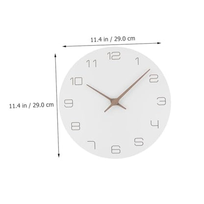 VALICLUD Minimalist Wooden Wall Clock Decorative Artistic Hanging Clock for Living Bedroom Office Home Decor with Fine Craftsmanship and Lightweight Design