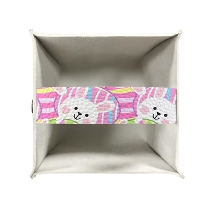 Easter Rabbit Eggs Square Tissue Box Cover Facial Napkin Holder Easy to Use Dust-Proof Tissue Case for Living Room Office Bathroom - color: Easter Rabbit Eggs