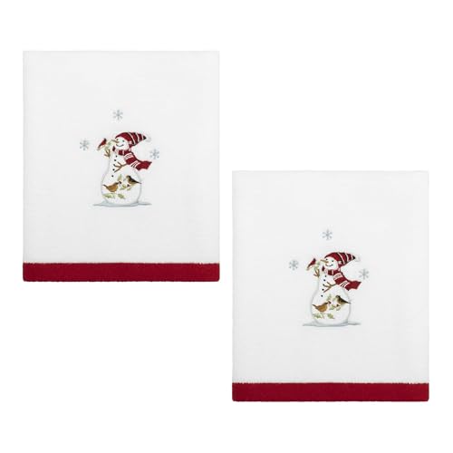Avanti Linens - Hand Towels, Soft & Absorbent Cotton Velour, Christmas Bathroom Essentials, Set of 2 (Holiday Cheer) - size: 2-Pack Hand Towels