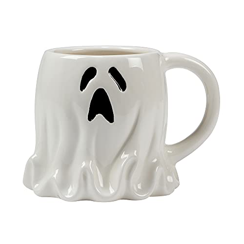Scaredy Cat 3-D Ceramic Halloween Mugs, Set of 4 – Add spooky fun to your fall mornings with ghost, pumpkin, skull, and black cat designs, perfect for coffee, cocoa, or festive party drinks