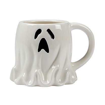 Scaredy Cat 3-D Ceramic Halloween Mugs, Set of 4 – Add spooky fun to your fall mornings with ghost, pumpkin, skull, and black cat designs, perfect for coffee, cocoa, or festive party drinks