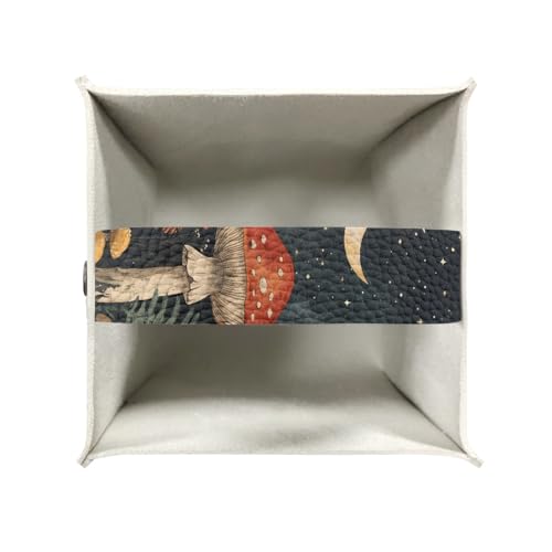 Butterfly Mushroom Pattern Square Tissue Box Cover Facial Napkin Holder Easy to Use Dust-Proof Tissue Case for Living Room Office Bathroom - color: Butterfly Mushroom
