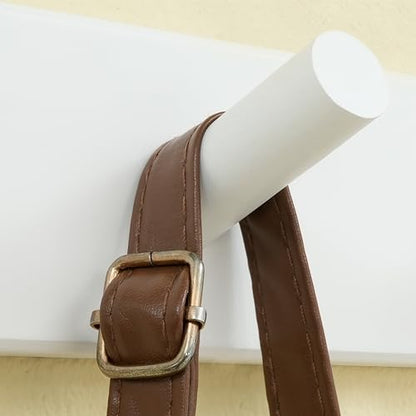 SKOLOO Coat Rack Wall Mount 17 inch, 5 Hooks, Bamboo, Shaker Style, White | Wooden hooks for wall, painted finish, 100-lb cap, entry/bath/bed, hanging backpack coat towel hat, 16" stud spacing - color: White, size: 17 inch