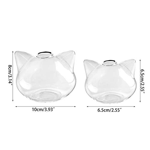 Cat Glass Vases Clear Flower Plant Terrarium Container Hanging Vase Wedding Decor Garden Ornaments Hanging Planter