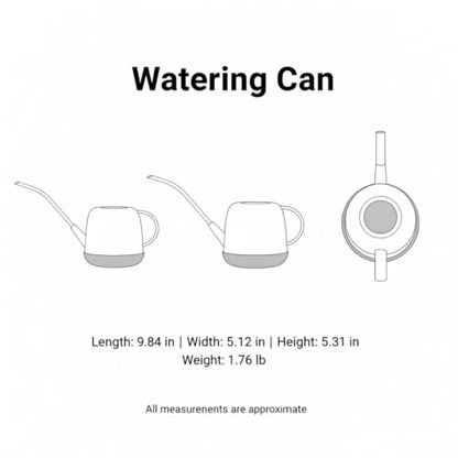 Long Spout Watering Can for Indoor Plants, Durable PP Plastic Pot Waterer with Precision Flow Control for Hanging Baskets and Dense Foliage - color: White