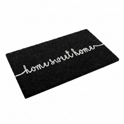 | Natural Coir Doormat | Home Sweet Home Design | Bliss in Black - 17x30 - color: Bliss in Black2