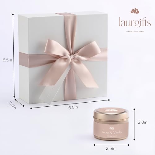 Mother's Day & Birthday Basket for Mom – Luxury Gift Box | With Candle, Ready to Gift, Floral Keepsake, From Daughter or Son