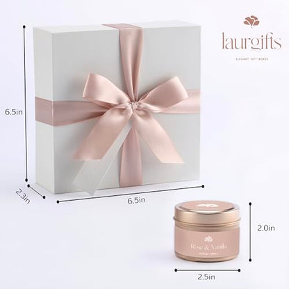 Mother's Day & Birthday Basket for Mom – Luxury Gift Box | With Candle, Ready to Gift, Floral Keepsake, From Daughter or Son