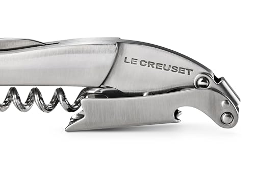 Le Creuset Stainless SteelCorkscrew Wine Opener | One-Step Waiter's Friend - color: Stainless Steel, style: Wine Opener