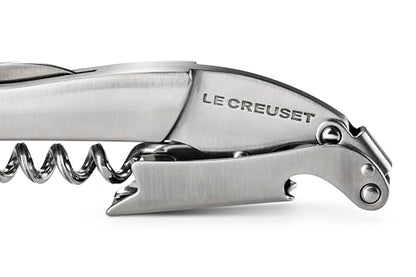 Le Creuset Stainless SteelCorkscrew Wine Opener | One-Step Waiter's Friend - color: Stainless Steel, style: Wine Opener