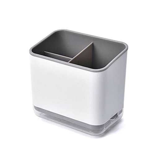 Utensil Holder Cutlery Drainer Sink Caddy, Chopsticks Holder, Grey | Spoon Chopsticks Fork Drain Rack Basket Storage Holder Organizer Compartment Box, Utensil Crock for Silverware Spoon Spatula - color: Grey