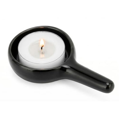 Ceramic Spoon Shape Tealight Candle Holder, Ceramic Tealight Candle Holder Essential Oil Censer with Candle Spoon, Little Tealight Candle Holder Ceramic Spoon Shape, Fits Most Aroma Lamps (Back)