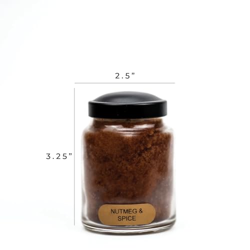 A Cheerful Giver - Nutmeg & Spice - 6oz Baby Scented Candle Jar with Lid - Keepers of the Light - 35 Hours of Burn Time, Gift for Women, Brown - size: 6 oz, style: Nutmeg & Spice