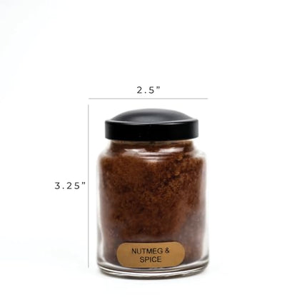 A Cheerful Giver - Nutmeg & Spice - 6oz Baby Scented Candle Jar with Lid - Keepers of the Light - 35 Hours of Burn Time, Gift for Women, Brown - size: 6 oz, style: Nutmeg & Spice