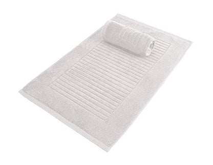 CTT - 2 Piece Bathroom Rugs Set, 100% Cotton Bath Mats, Comfy & Highly Absorbent Bathroom Floor Mats, Machine Washable | 20"x32" (Color) - color: Platinum