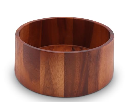 Arthur Court Tulip Shape Acacia Wood Serving Bowl Large for Fruits and Salads 12 Inch Diameter x 4.5 Inch Tall - size: Tulip