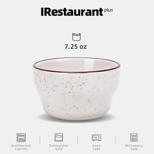Stoneware Narrow Rim Brown Speckle, Bouillon Cup 7.25oz, Case of 36 - color: Brown Speckle, size: Bouillon Cup 7.25oz