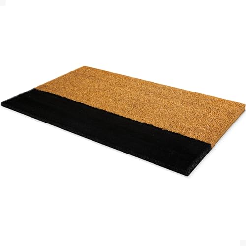 Door Mat - Welcome Mat for Front Door with Non-Slip Backing - Durable Coir Doormat - Perfect for Outside Entrance and Entryway Matt - Outdoor/Indoor - Sleek Horizon - 17" x 30" - color: Sleek Horizon, size: 1'5" x 2'6" (Rectangular)