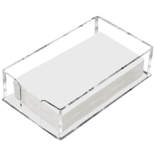 Fengzhe Acrylic Guest Towel Napkin Holder, Clear Bathroom Paper Hand Towels Storage Tray, Disposable Paper Towel Holder for Bathroom, Kitchen, Parties, Weddings, and Various Events 8.5x4.9x2.4 inches