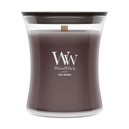 Woodwick Iris Woods Medium Hourglass Candle - color: Iris Woods, size: 9.7oz