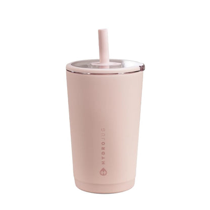 HydroJug Everyday Tumbler 14 oz, Ceramic-Lined Straw Cup, Dusty Rose - color: Dusty Rose, size: 14 Ounces