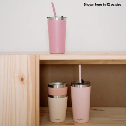 CUPKIN Kids Tumblers, The Original 8 oz Stackable Stainless Steel Kids Cup with Straws, Set of 2 Powder Coated Insulated Toddler Tumbler + BPA Free Lids + Silicone Straws (Polignac + Potpourri) - color: Polignac + Potpourri, size: 8 Fl Oz (Pack of 2)