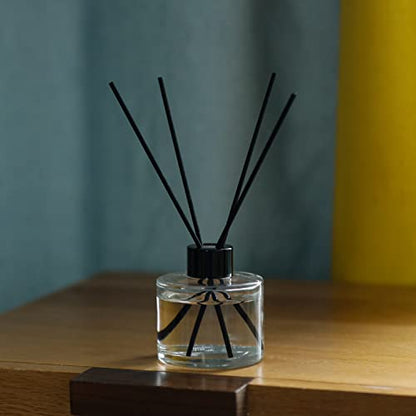 4PCS Fragrance Glass Diffuser Bottles, Refillable Diffuser Bottles with 20pcs Reeds Sticks & Black Caps & Funnel, Diffuser Jars for Home Oil Fragrance Decoration Girl Women Gift (200ML) - size: 200ML